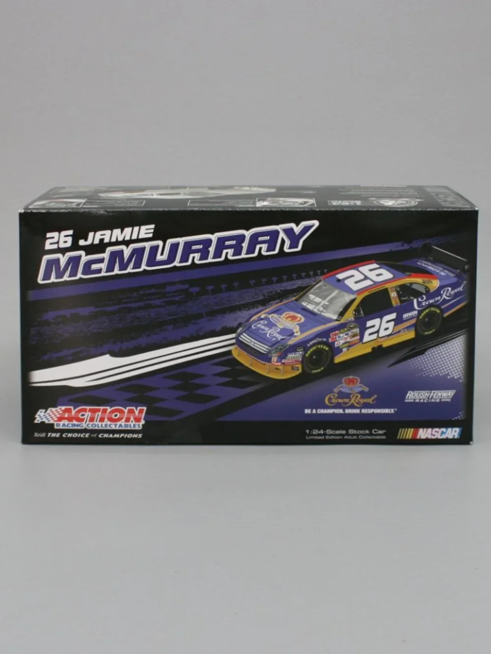 Jamie McMurray 26 Crown Royal 2009 Fusion 1:24 Roush Action Diecast NASCAR Stock